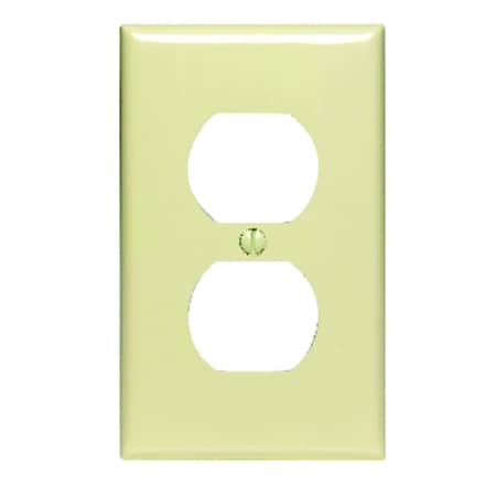 Leviton Faceplate, Number of Gangs: 1 Nylon, Ivory 80703-00I